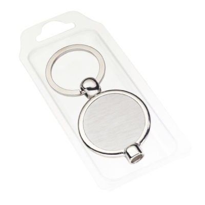 YUVARLAK PURJÖR ANAHTARLIK  GÜMÜŞ-DERİ - 2