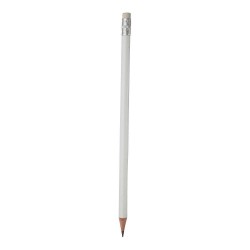  - NATUREL PENCIL WITH ERASER WHITE