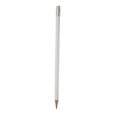  - NATUREL PENCIL WITH ERASER WHITE